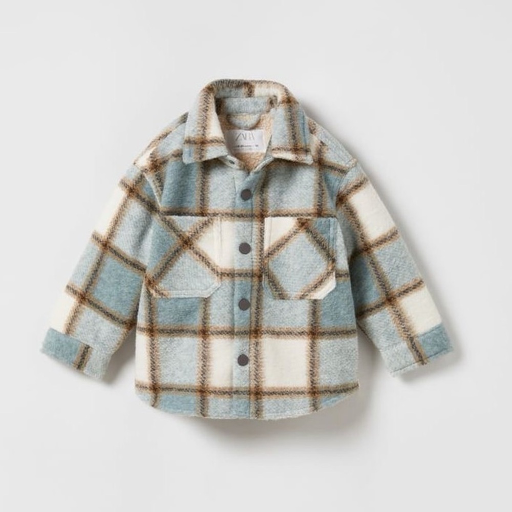 Zara | Plaid Sherpa toddler shacket